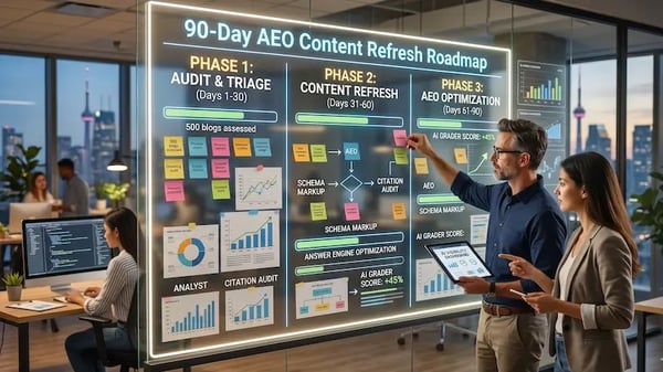 Actualizarea conținutului „AI-First”: plan pentru 90 de zile