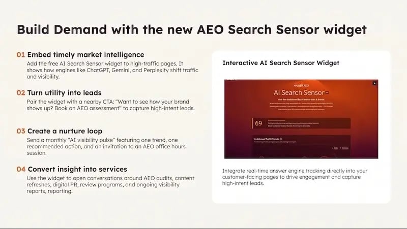 AEO Search Sensor widget
