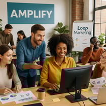 Ce se întâmplă în etapa de amplificare a HubSpot Loop Marketing?