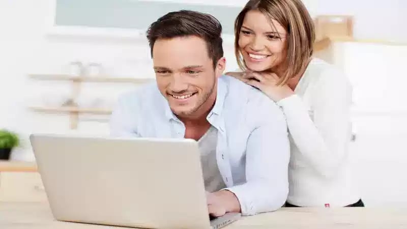 Couple at Computer
