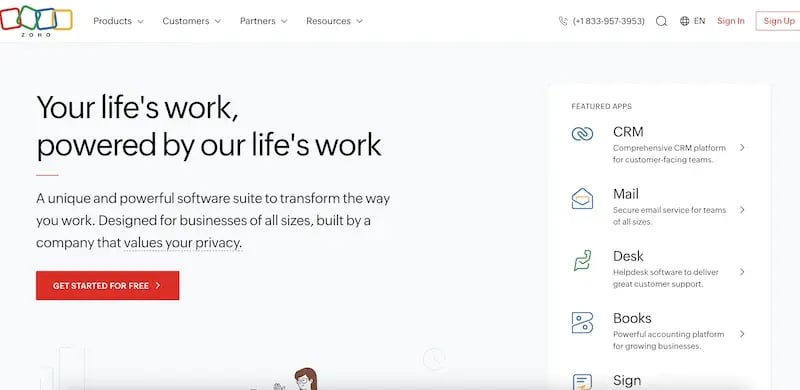 Best CRM Zoho Screenshot