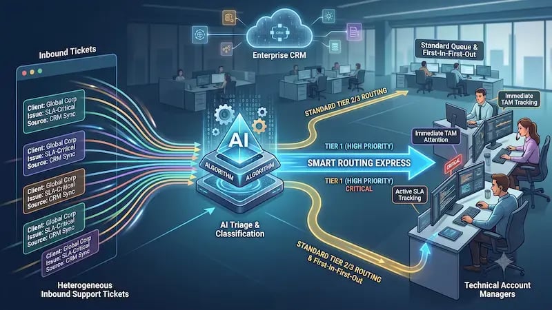 Smart Routing Workflows for Multi-Tiered Enterprise Support Engines