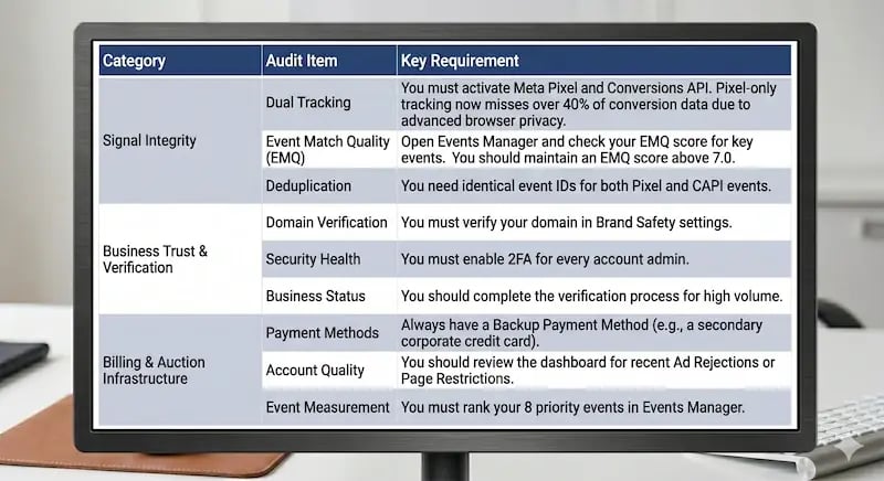 Facebook Ads Technical Checklist