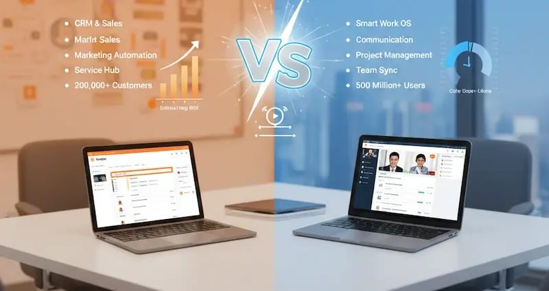 Wachstum vs. Kontrolle: DingTalk vs. HubSpot für Ihre Betriebssoftware