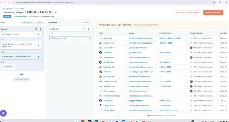 HubSpot Segments vs Lists