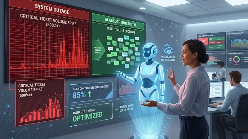 Manage Outages and System Crises with Autonomous Customer Surge Agents