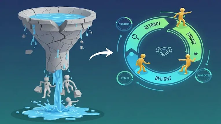 Adiós al funnel:hacia un modelo de ingresos basado en el ciclo de vida