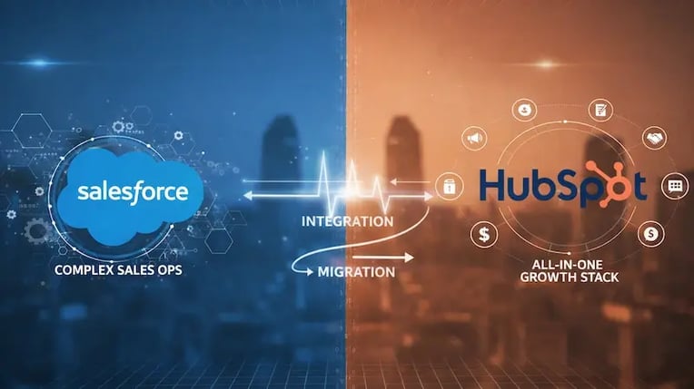 HubSpot frente a Salesforce: cuándo integrar y cuándo migrar