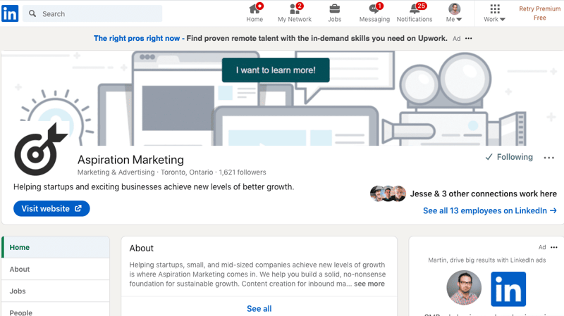LinkedIn Company Pages