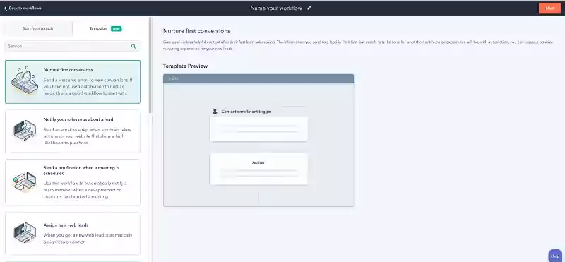 Screenshot eines HubSpot-Workflows zur Automatisierung von ABM-Prozessen.