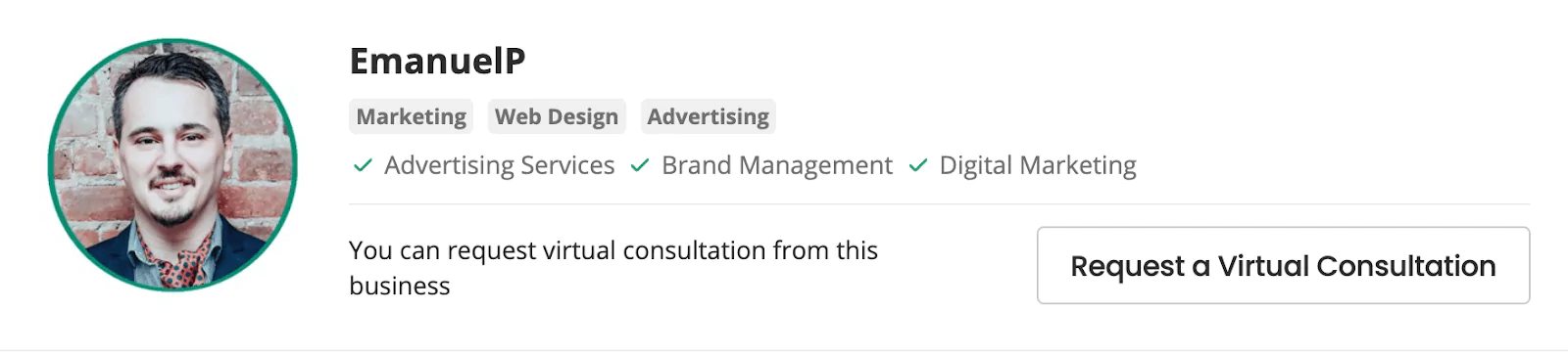 Google search result knowledge panel for a business, displaying links to local directories and social media profiles as part of a local SEO strategy.