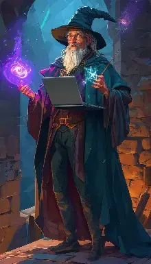 Un magicien symbolisant un expert en développement commercial.