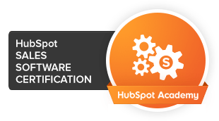 Insignia de la certificación de Software de Ventas de HubSpot