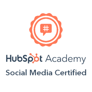 HubSpot 社交媒体营销认证证书示例