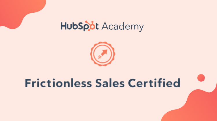 Insignia de la certificación de Ventas sin Fricción de HubSpot